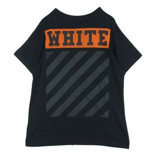 オフホワイト(OFF-WHITE)のOFF-WHITE オフホワイト OMAA002S160010141019 ORANGE BOX T-SHIRT WHITE re-cuts オレンジボックスロゴ ダイアゴナル 半袖 Tシャツ ブラック系 M【中古】(Tシャツ/カットソー(半袖/袖なし))