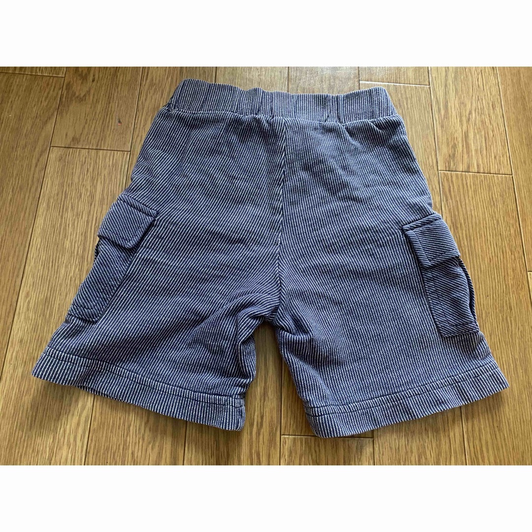 babyGAP(ベビーギャップ)のポニー柄水色ラルフローレン白Tシャツ★GAPヒッコリーパンツ上下2点セット90 キッズ/ベビー/マタニティのキッズ服男の子用(90cm~)(Tシャツ/カットソー)の商品写真