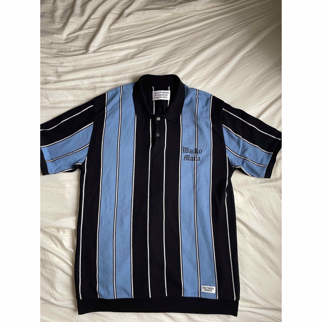 メンズWACKO MARIA　STRIPED KNIT POLO SHIRT