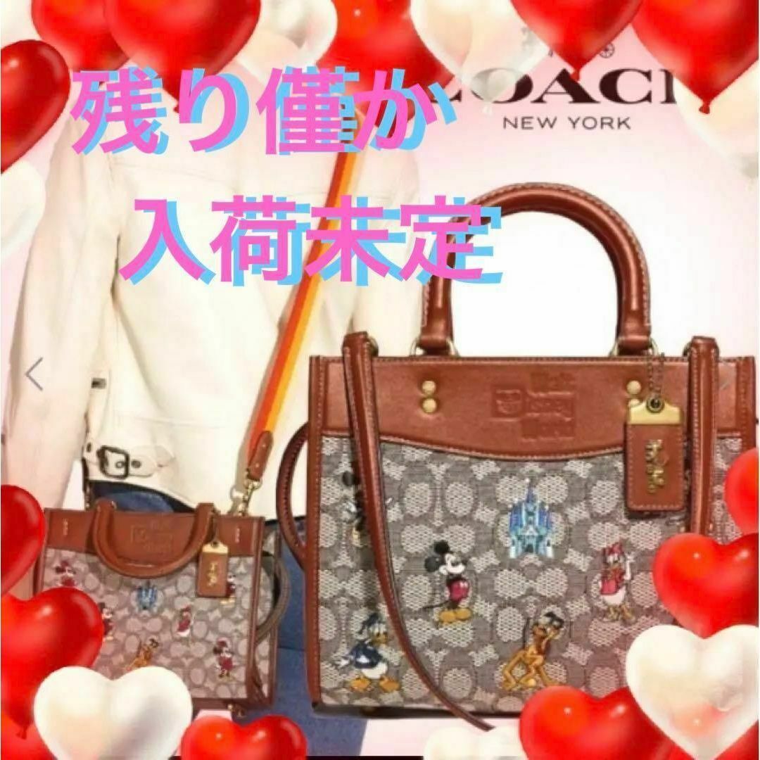 新品　未使用　coach コーチ　ローグ　ディズニー　ミッキー　ミニー　ドナルド