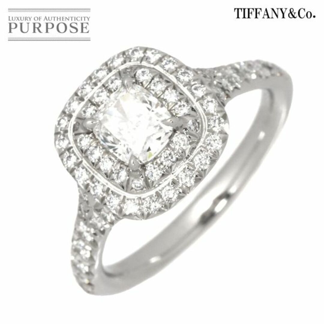 ティファニー TIFFANY&CO. ソレスト ダイヤ 0.50ct F/VS1 8号 リング Pt950 指輪【鑑定書付き】VLP 90188816