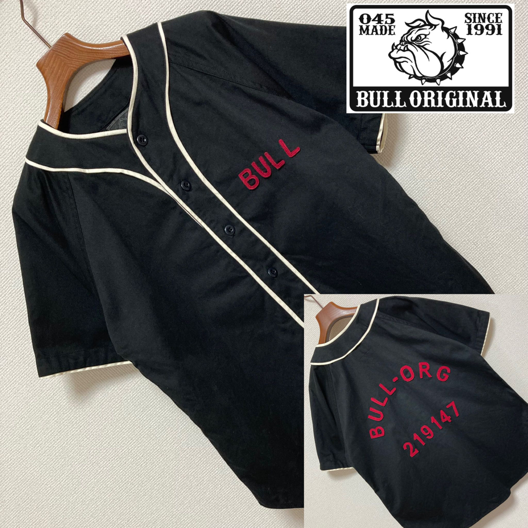 BULL ORIGINAL ブルオリジナル■フェルトワッペン ベースボールシャツ