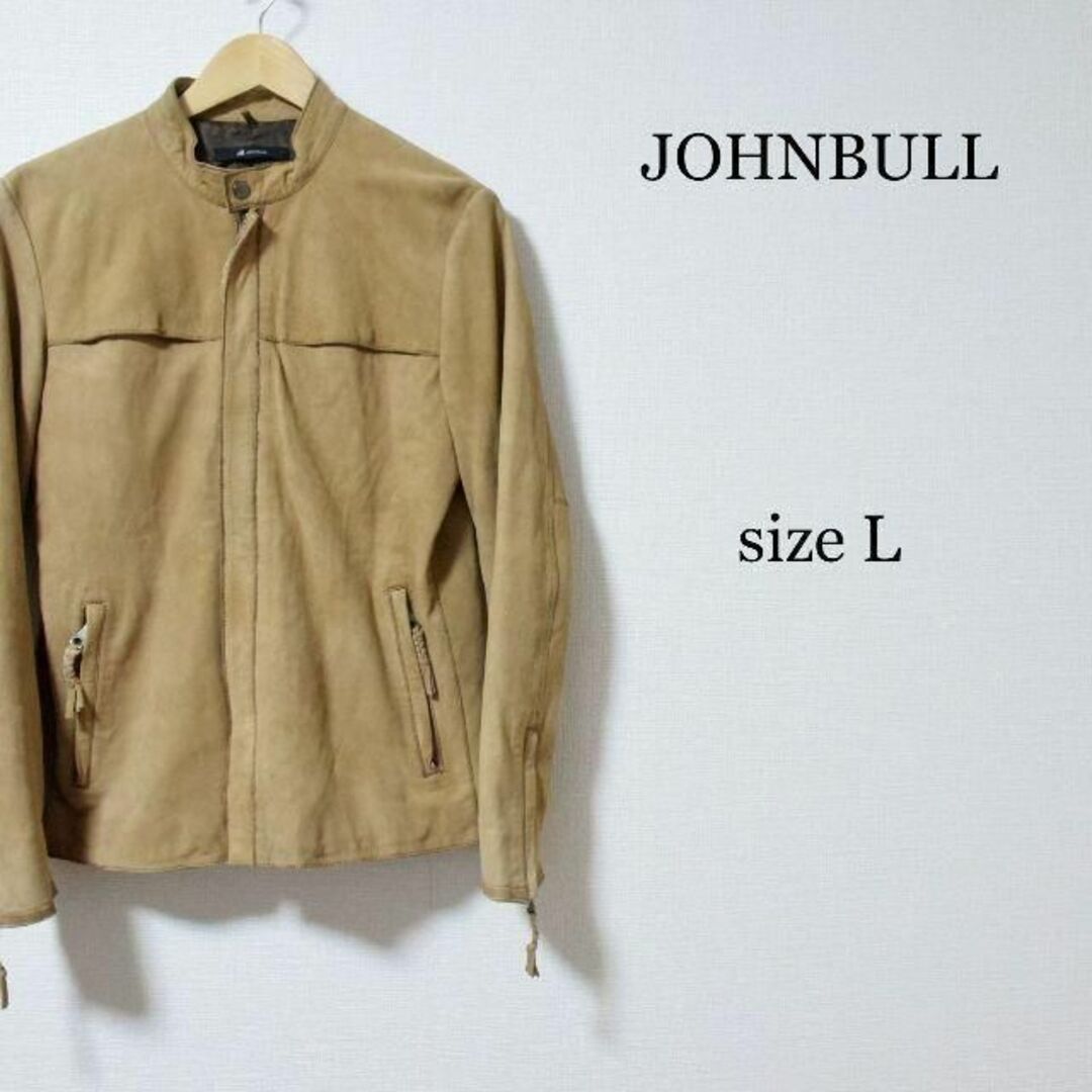 JOHNBULL - 良品 JOHNBULL スエード ダブルジップ シングル ライダース