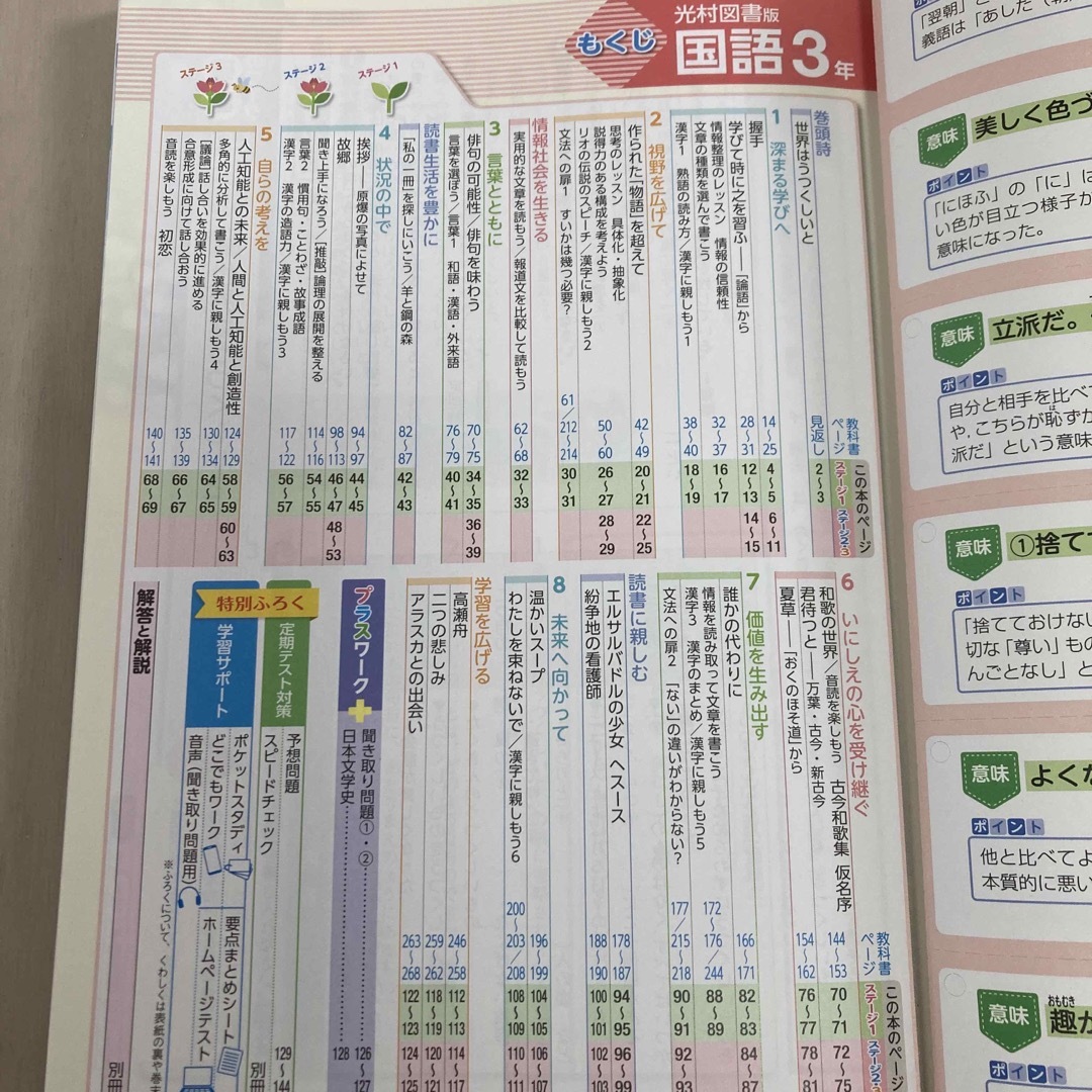 中学教科書ワーク 光村図書 国語 3年 エンタメ/ホビーの本(語学/参考書)の商品写真