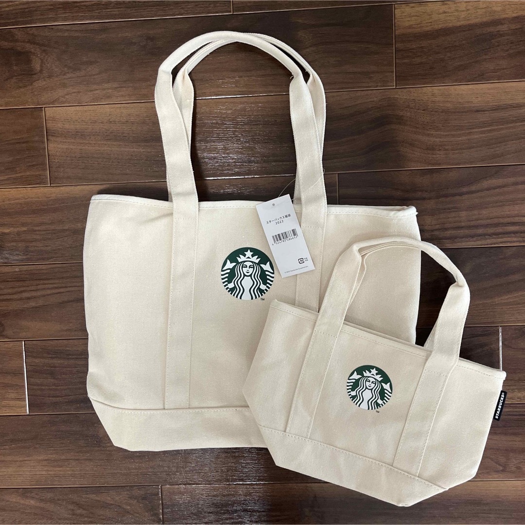 Starbucks Coffee(スターバックスコーヒー)のスターバックス☆キャンパストートバッグ☆未使用☆セット レディースのバッグ(トートバッグ)の商品写真