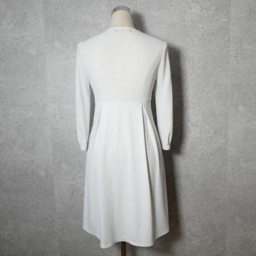 美品 FOXEY NEW YORK 膝丈 七分袖 シャツワンピース-