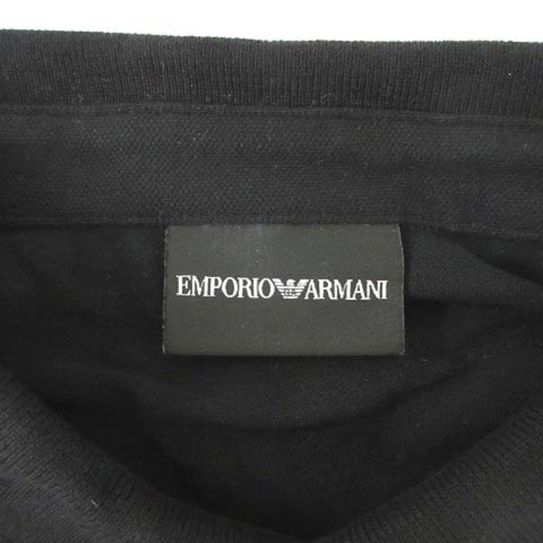 Emporio Armani(エンポリオアルマーニ)のエンポリオアルマーニ 22SS ポロシャツ 素材切替 半袖 黒 白 XXL メンズのトップス(ポロシャツ)の商品写真