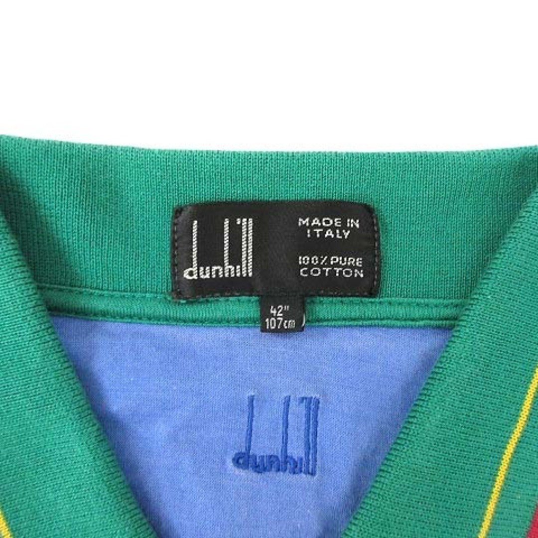 Dunhill(ダンヒル)のダンヒル ポロシャツ ピュアコットン 半袖 ロゴ刺繍 グリーン 42 イタリア製 メンズのトップス(ポロシャツ)の商品写真
