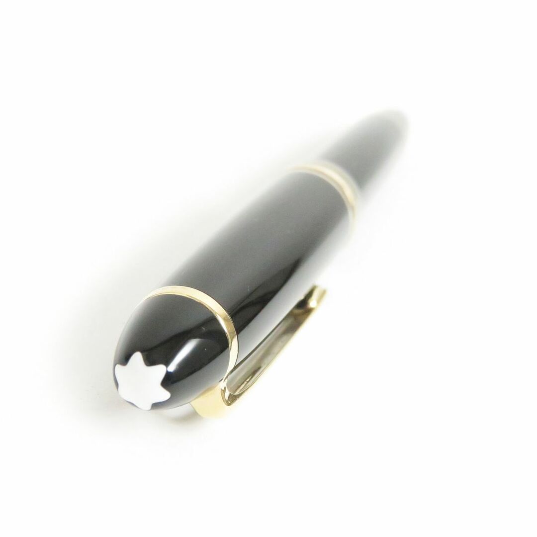 美品□MONTBLANC/モンブラン No.146 マイスターシュテュック ペン先14C/585 Mニブ レジン 吸入式 万年筆 ブラック×ゴールド ドイツ製 1