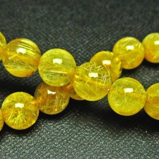 AAAAA】【金運開花】ゴールドタイチンルチル ブレスレット 9mm - www