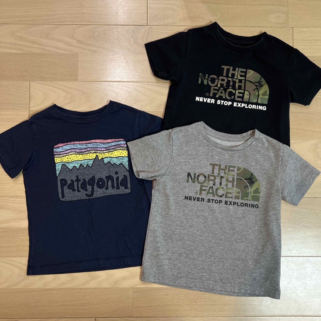 THE NORTH FACE(ザノースフェイス)の専用⭐︎3枚セット売り　ノースフェイス　パタゴニア　110 半袖　Tシャツ キッズ/ベビー/マタニティのキッズ服男の子用(90cm~)(Tシャツ/カットソー)の商品写真