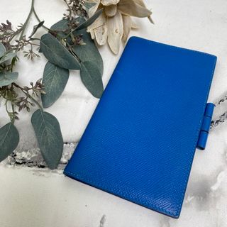 Hermes - 美品HERMES エルメス アジェンダカバー レザー ブルーA-0769