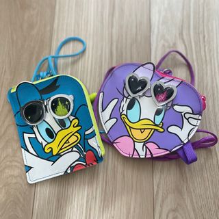 ディズニー(Disney)のディズニーリゾート　パスケース　コインケース　ドナルド　デイジー　ペア２個セット(キャラクターグッズ)