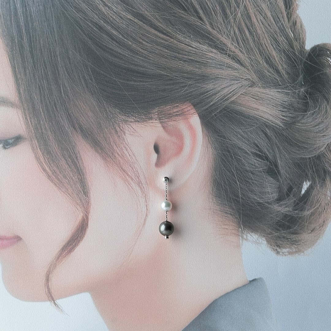 MIKIMOTO ミキモト ピアス アコヤ真珠 ダイアモンド