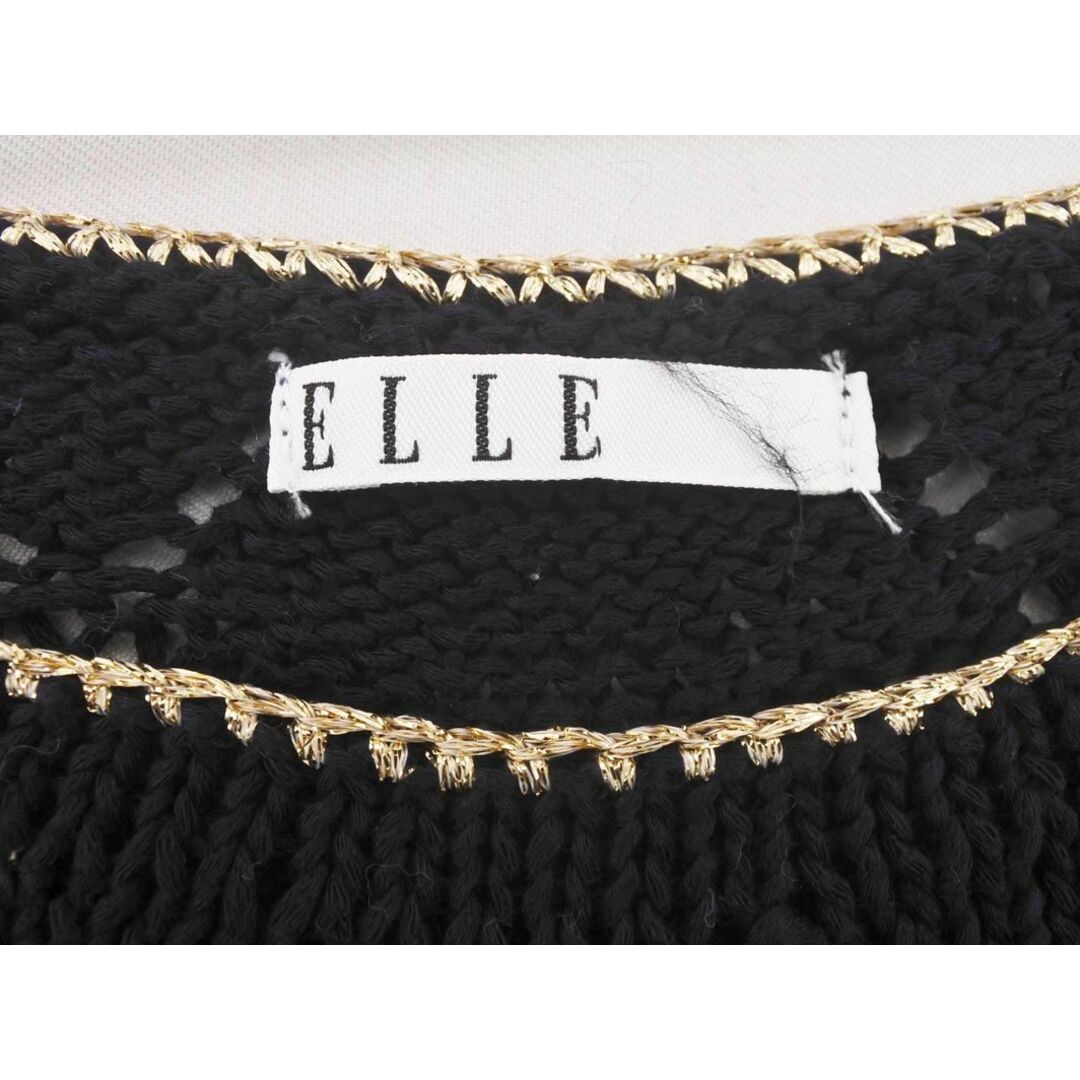 ELLE(エル)のELLE エル ドルマン サマー ニット セーター sizeF/濃紺 ■◆ レディース レディースのトップス(ニット/セーター)の商品写真