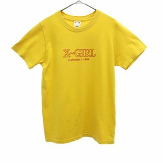 エックスガール(X-girl)のエックスガール プリント 半袖 Tシャツ 1 イエロー X-girl レディース 【中古】  【230710】 メール便可(Tシャツ(半袖/袖なし))