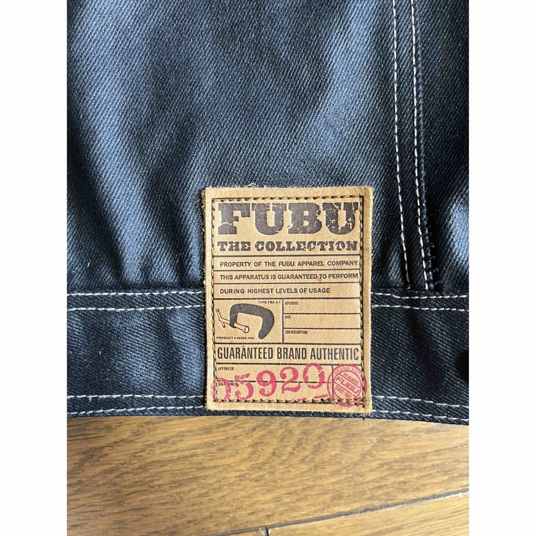 FUBU(フブ)のFUBU フブ　ジャケット　デニムジャケット　ブラック　5X メンズのジャケット/アウター(Gジャン/デニムジャケット)の商品写真