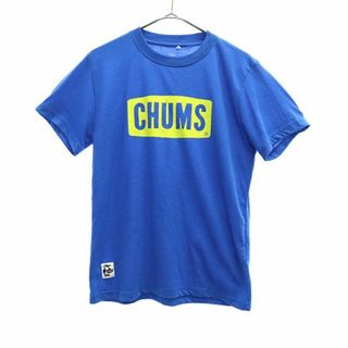 チャムス(CHUMS)のチャムス ロゴ プリント 半袖 Tシャツ WM ブルー CHUMS アウトドア レディース 【中古】  【230710】 メール便可(Tシャツ(半袖/袖なし))