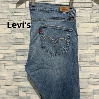 リーバイス(Levi's)の古着　Levi'sリーバイス　丈長め　脚長ストレートジーンズ　メンズ　革パッチ(デニム/ジーンズ)