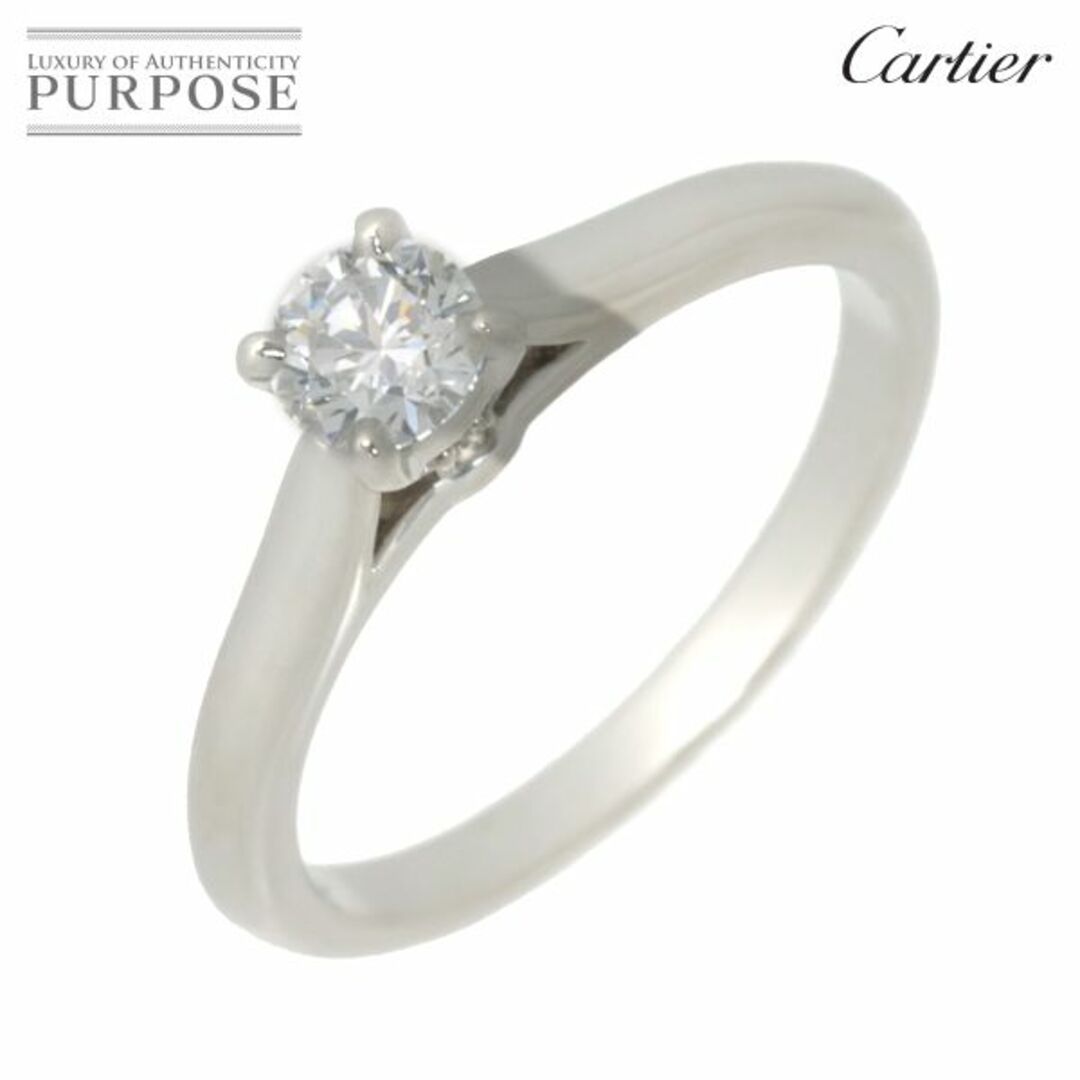 Cartier(カルティエ)のカルティエ Cartier ソリテール ダイヤ 0.25ct E/VVS1/3EX #47 リング Pt プラチナ 指輪【証明書・鑑別書付き】VLP 90191754 レディースのアクセサリー(リング(指輪))の商品写真