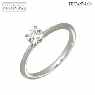 ティファニー(Tiffany & Co.)のティファニー TIFFANY&Co. Tトゥルー ダイヤ 0.31ct F/VS1/3EX 7号 リング Pt プラチナ 指輪【鑑定書付き】VLP 90193247(リング(指輪))