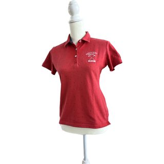 アディダス(adidas)のアディダスゴルフ　レディースポロシャツ　Mサイズ　赤(ポロシャツ)
