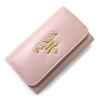 プラダ(PRADA)のPRADA プラダ サフィアーノ  キーケース ピンク 1PG004 QWA F0924 レディース【中古】【美品】(キーケース)