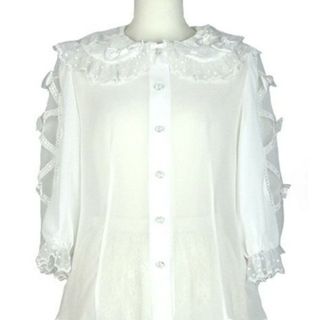 アンジェリックプリティー(Angelic Pretty)のふわふわリボンブラウス(シャツ/ブラウス(半袖/袖なし))