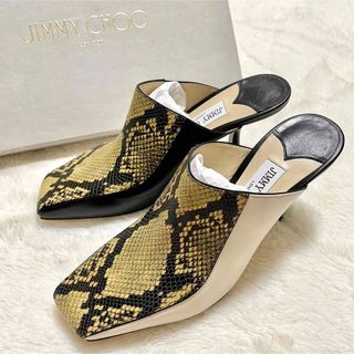 JIMMY CHOO - 【新品未使用】JIMMY CHOO MARCEL 85 パイソン柄 ミュール