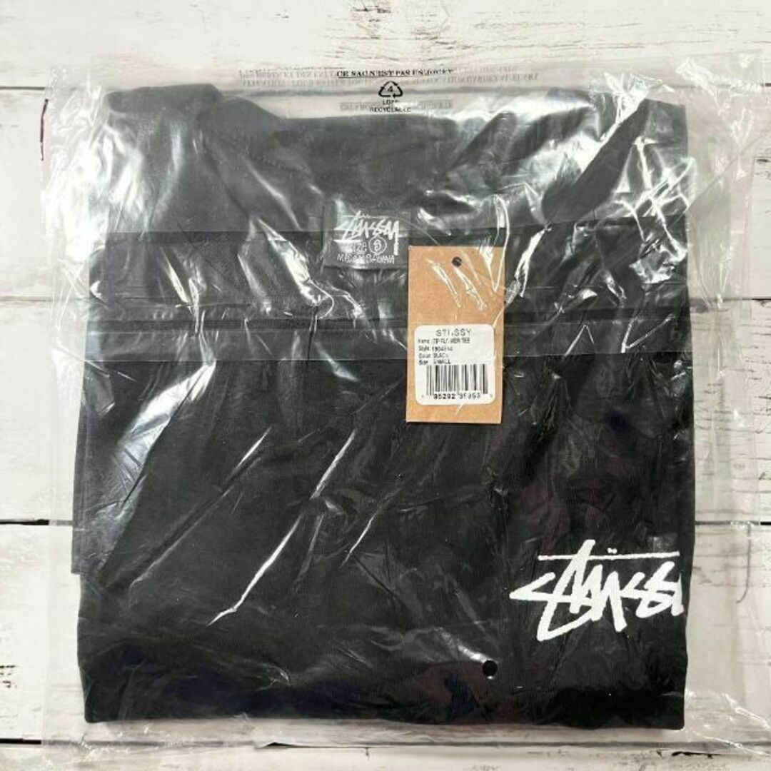 【新品】stussy Tシャツ　サイズS ブラック　フラワー 2