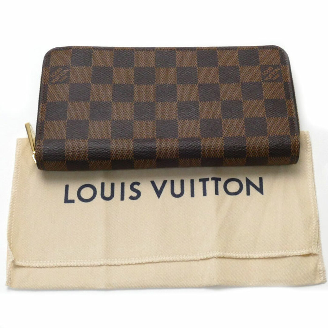 LOUIS VUITTON ルイ・ヴィトン ジッピー・ウォレット 長財布 ラウンドファスナー ダミエ ブラウン N41661 ICタグ ユニセックス