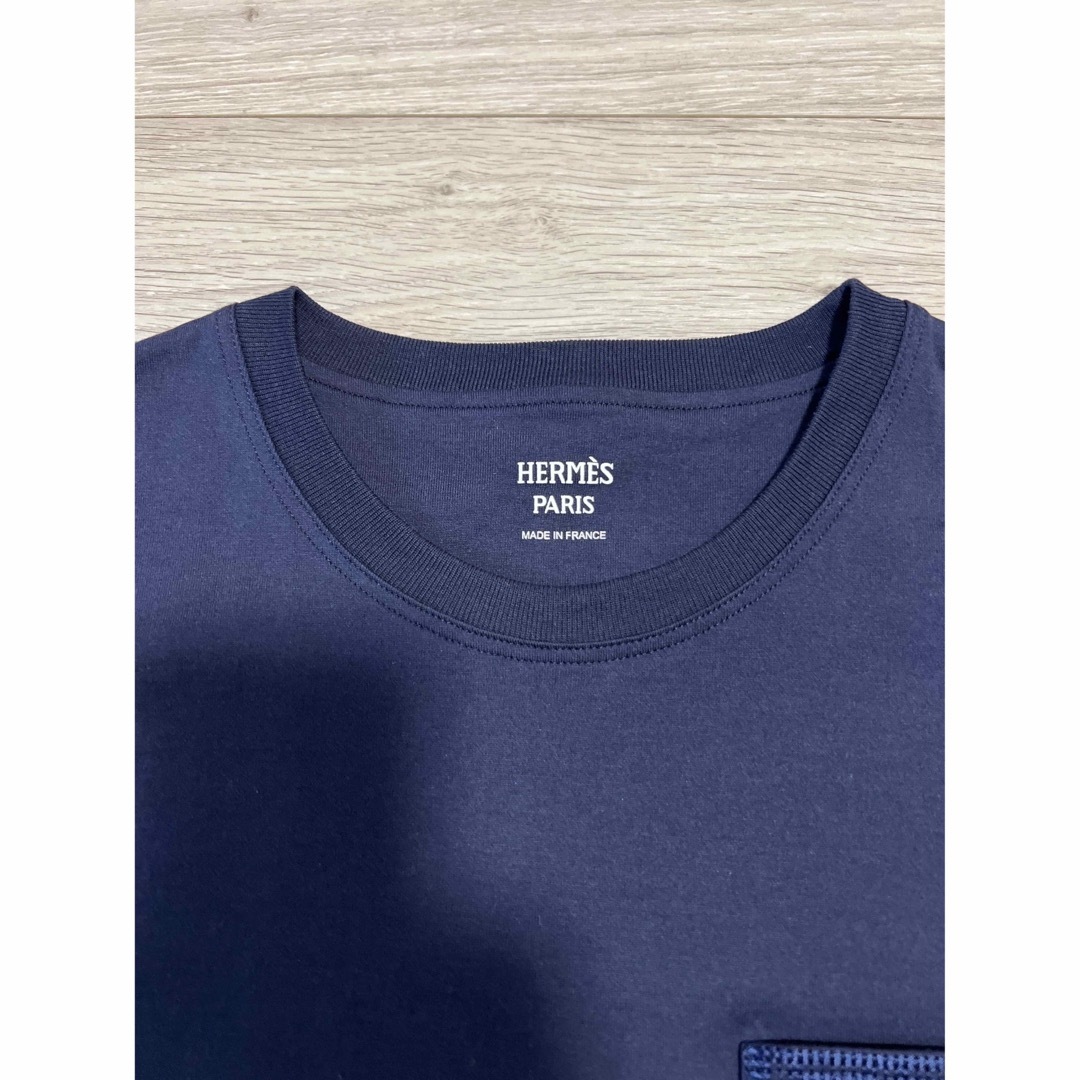 Hermes(エルメス)のエルメス　刺繍入りポケット　Tシャツ　38 レディースのトップス(Tシャツ(半袖/袖なし))の商品写真