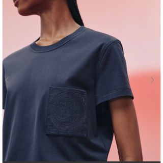 エルメス(Hermes)のエルメス　刺繍入りポケット　Tシャツ　38(Tシャツ(半袖/袖なし))