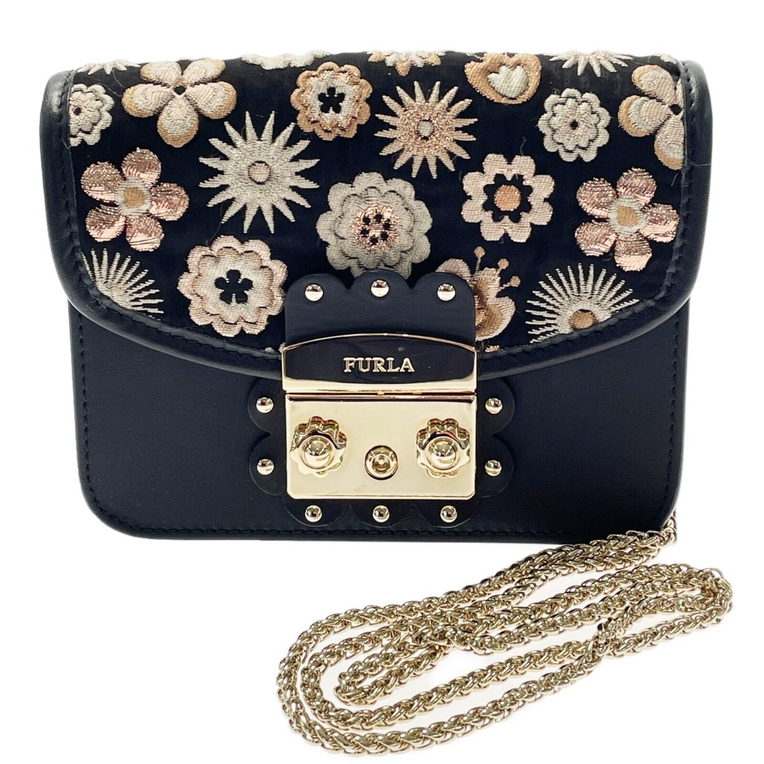 FURLA 　フルラ ショルダーバッグ 　メトロポリス　ブラック