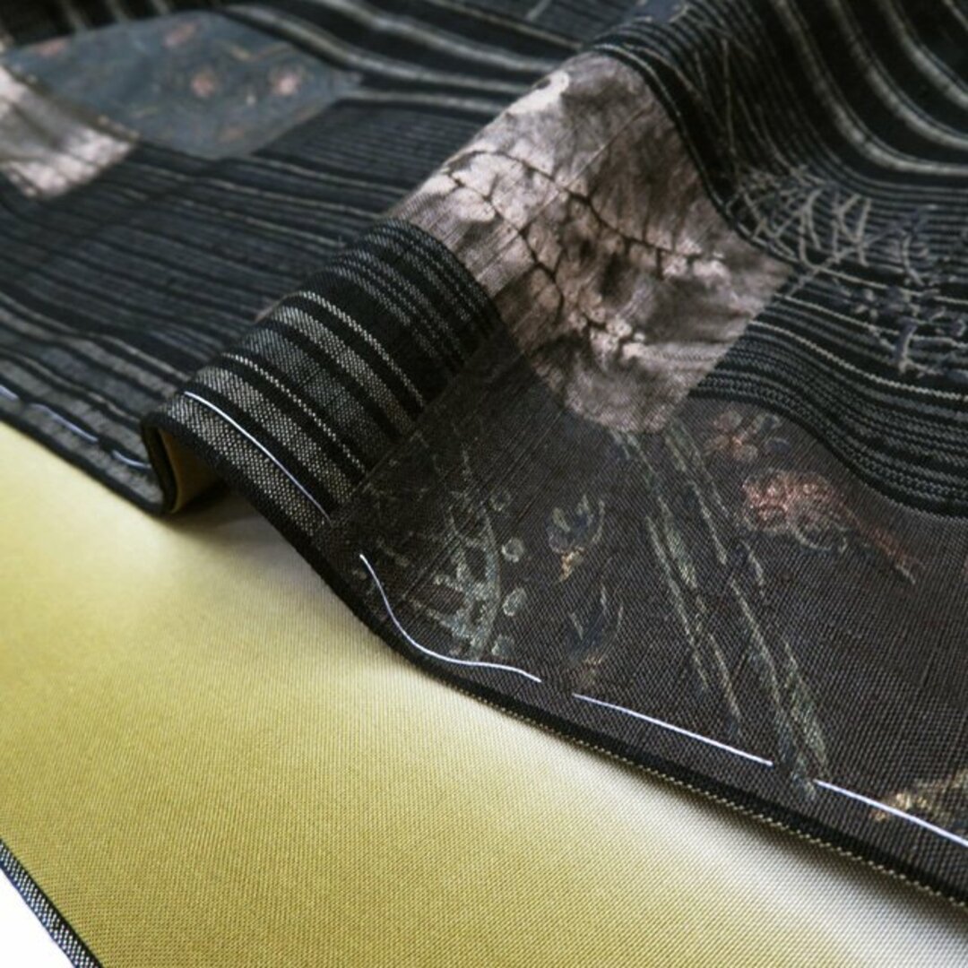 特選 紬 着物 未使用 伝統工芸作家 七代目 吉澤与市 ラベル付き 特選 紬 着物 未使用 伝統工芸作家 七代目 吉澤与市 ラベル付き