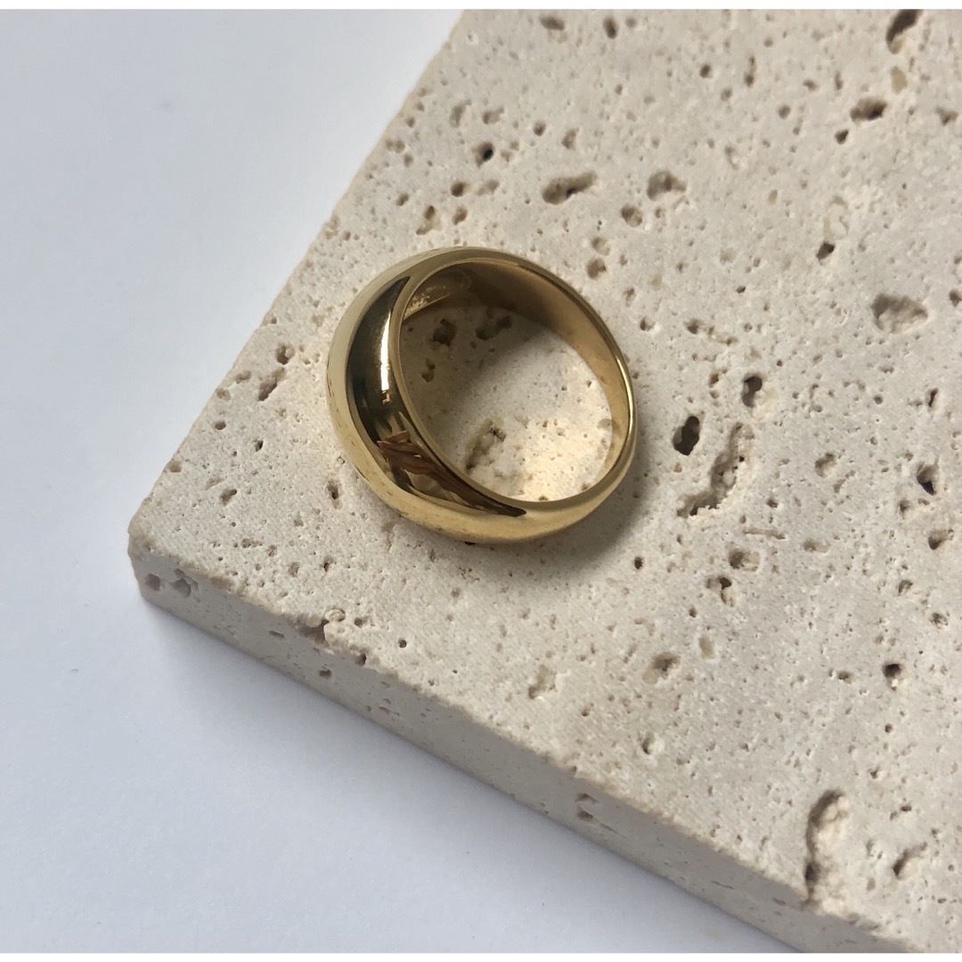 stainless big gold ring レディースのアクセサリー(リング(指輪))の商品写真