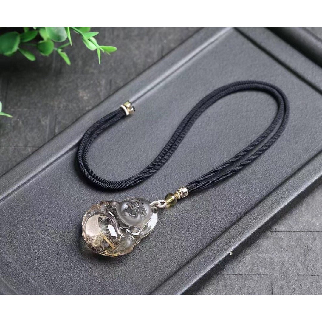 ⭐︎【天然】ゴールド ルチル クオーツ ネックレス 35.6g