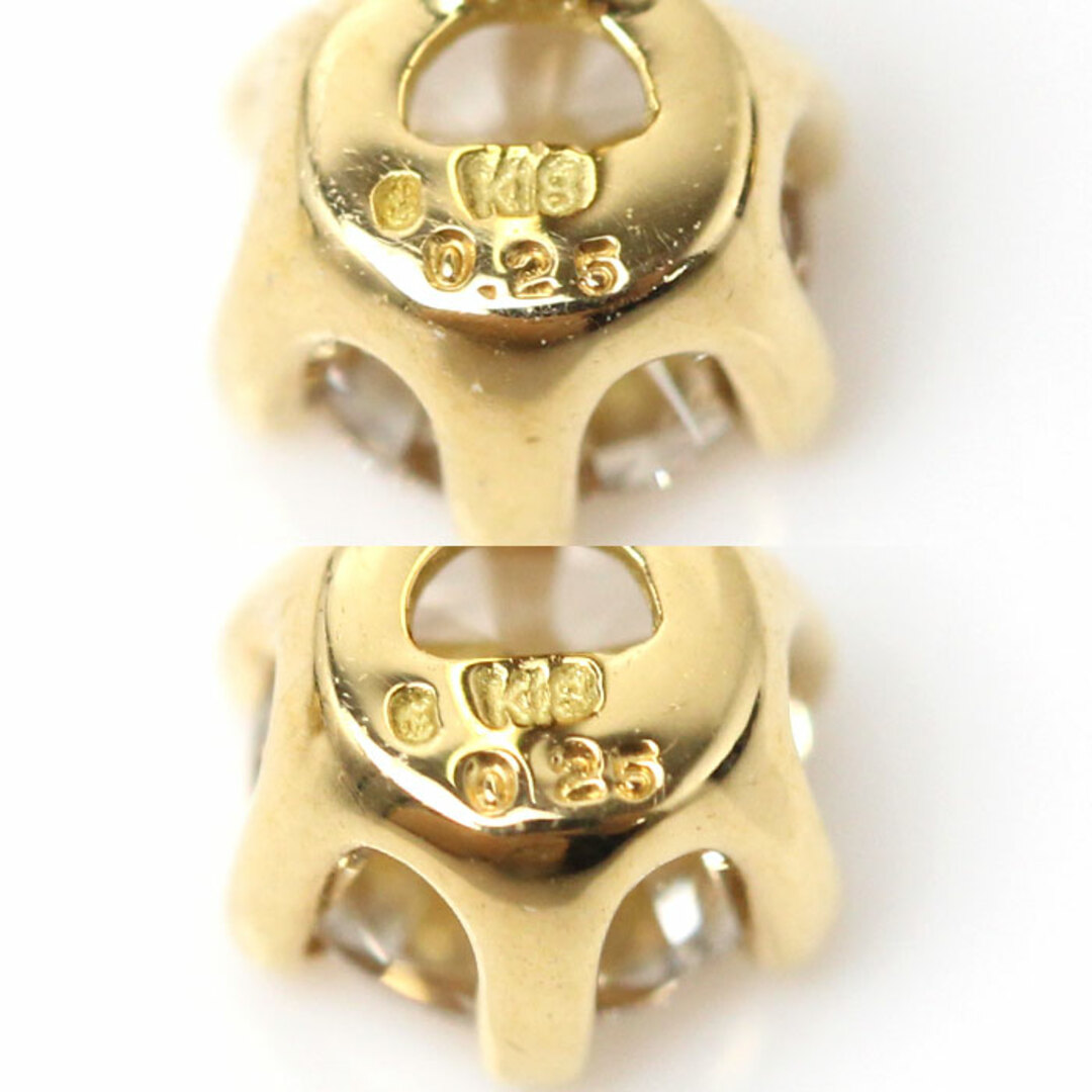 エステール K18YG イエローゴールド ピアス ダイヤモンド0.25ct/0.25ct 0.8g レディース
