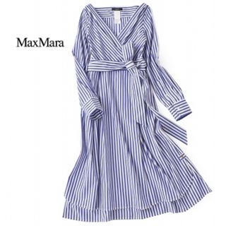 マックスマーラ(Max Mara)の美品　マックスマーラ　ウィークエンド　ワンピース　シャツ　ストライプ(ひざ丈ワンピース)