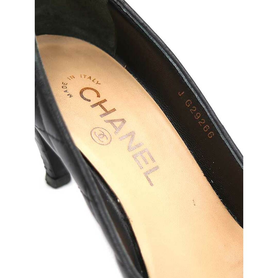 CHANEL シャネル マトラッセレザーパンプス ブラック サイズ:36 CHANEL シャネル マトラッセレザーパンプス ブラック サイズ:36