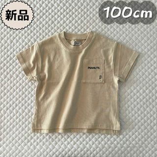 キムラタン(キムラタン)の新品☀︎夏物☀︎PEANUTSポケット半袖Tシャツ　ノウズ　ユニ100cm(Tシャツ/カットソー)