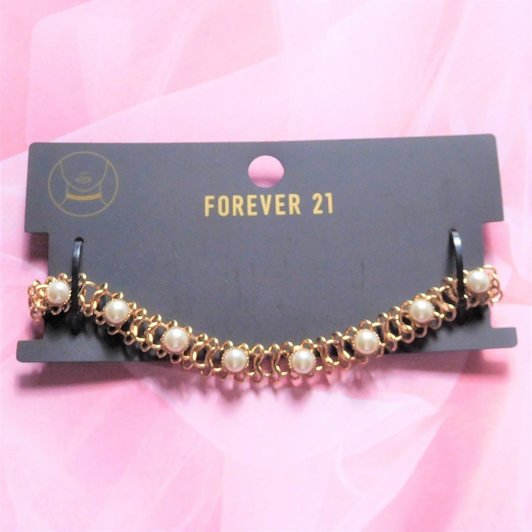 FOREVER 21(フォーエバートゥエンティーワン)のFOREVER21 パールとチェーンのチョーカー レディースのアクセサリー(ネックレス)の商品写真