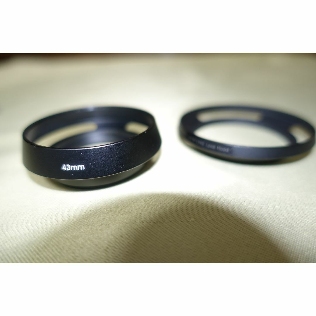 レンズフード　ネジ式43ｍｍ、52ｍｍのセット スマホ/家電/カメラのカメラ(レンズ(単焦点))の商品写真