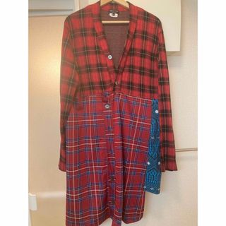 コムデギャルソンオムプリュス 21aw チェック ロングカーディガン