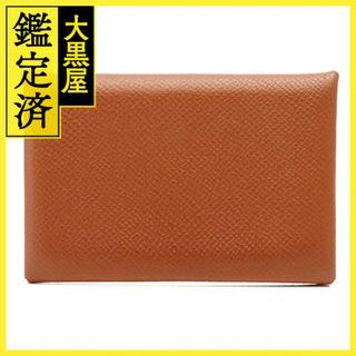 エルメス(Hermes)のエルメス カルヴィ カードケース エプソン ゴールド シルバー金具【434】(名刺入れ/定期入れ)