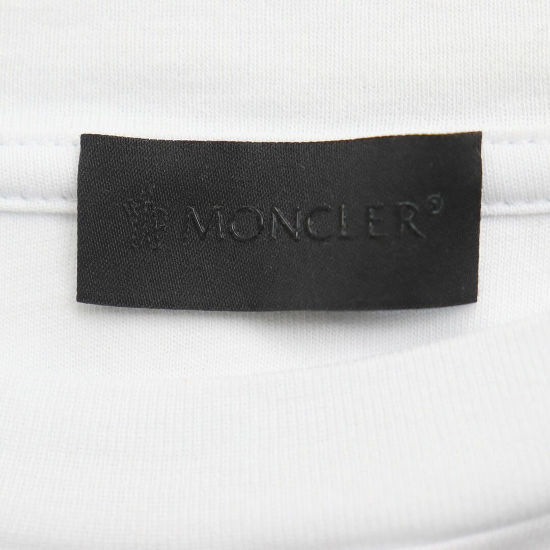 美品　モンクレールMONCLER Tシャツ白　Lサイズビッグロゴ刺繍ロゴ