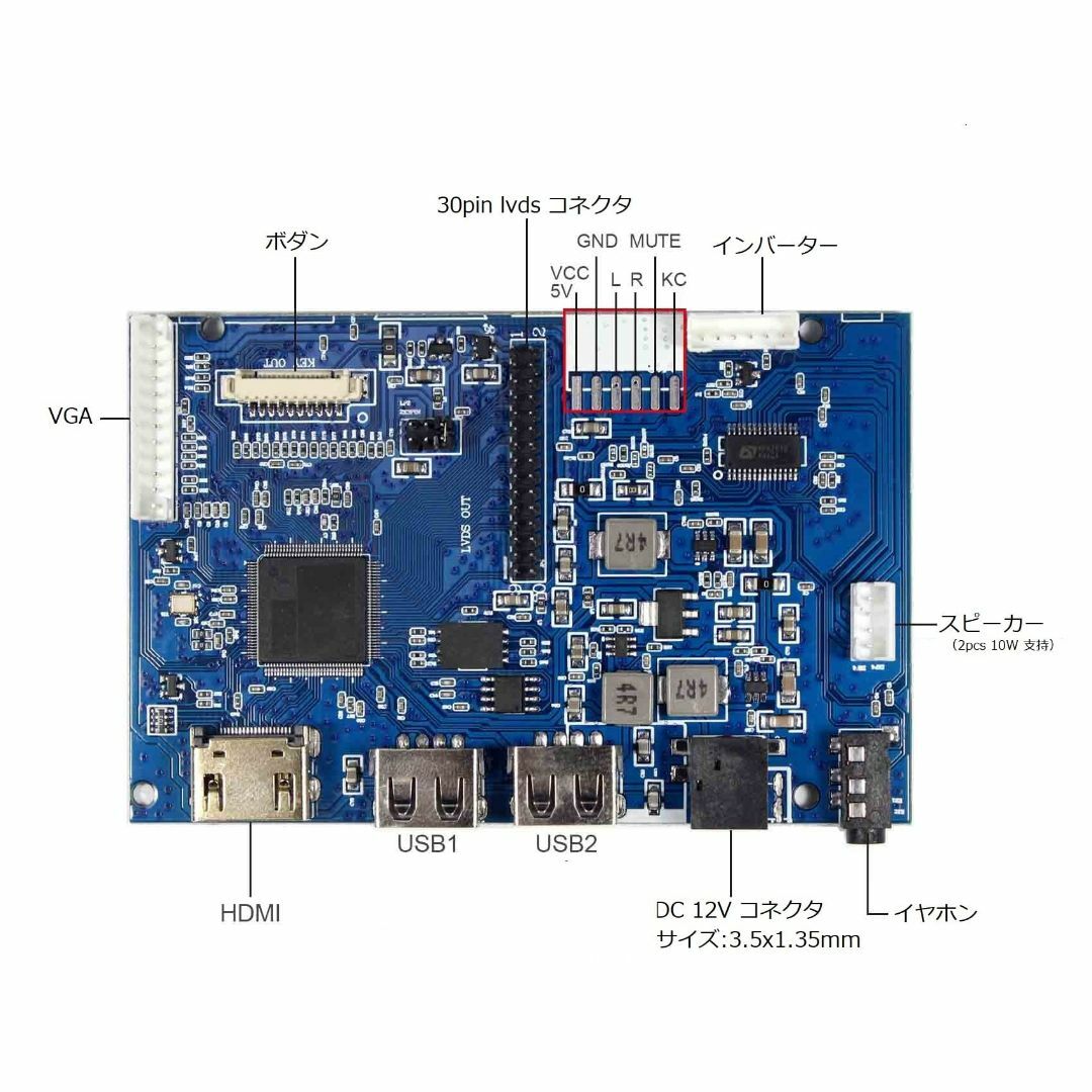 ディスプレイVSDISPLAY 9.1インチ 解像度 822x260 液晶 ディスプレイ L