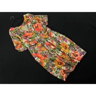 アナディス(d'un a' dix)のアナディス 花柄 カシュクール ワンピース size38/ベージュ ■◆ レディース(ミニワンピース)