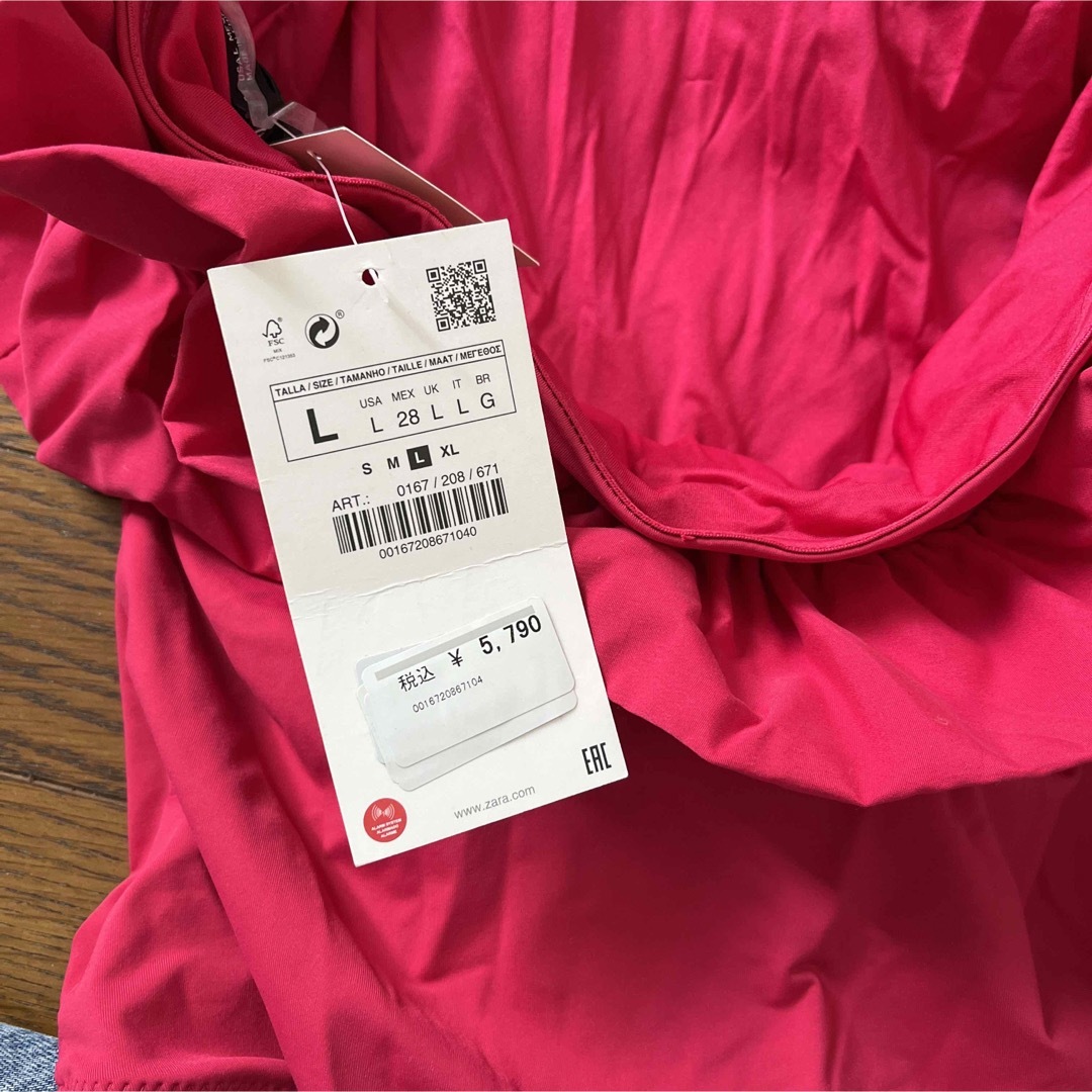 ZARA(ザラ)の新品　ZARA マキシフリル　スイムウェア　赤 レディースの水着/浴衣(水着)の商品写真