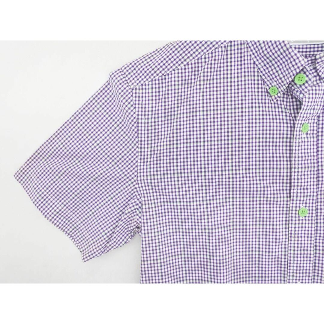 BEAMS(ビームス)のBEAMS ビームス ギンガムチェック 半袖 シャツ sizeS/紫ｘ緑 ■◆ メンズ メンズのトップス(シャツ)の商品写真